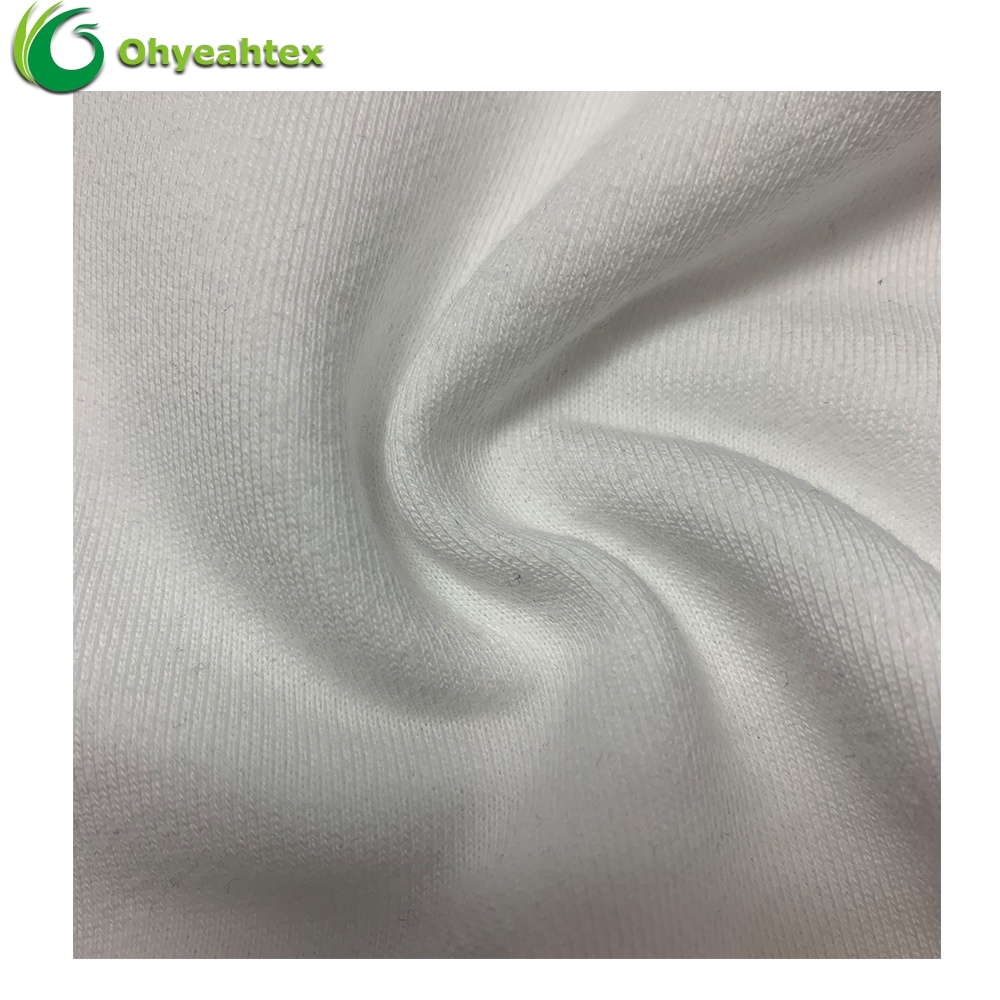 针织柔软 CVC 棉 RPET 毛圈布可用于运动衫